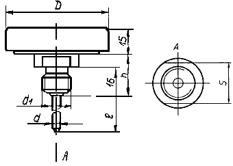 Термометр биметаллический ТБ-1СД - основные размеры