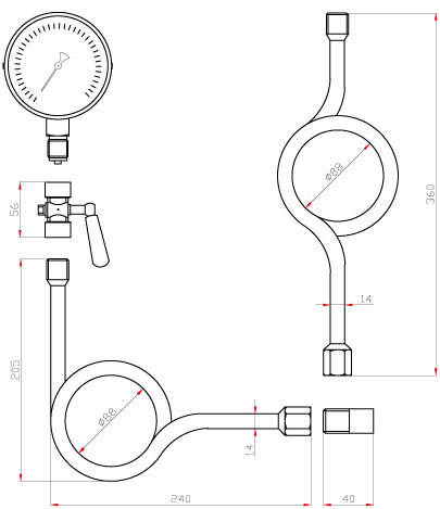 Схема монтажа манометра ТМ-110