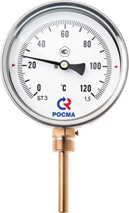 Термометр биметаллический БТ (радиальное присоединение)