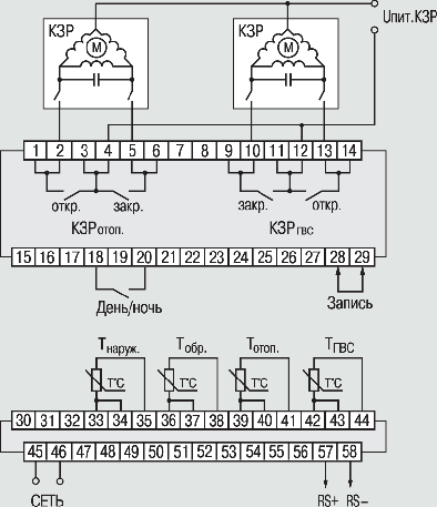 Схема подключения ТРМ32