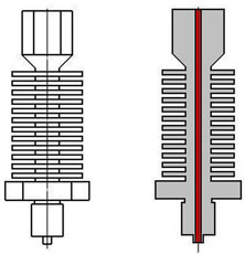 Схема движения рабочей жидкости в охладителе ОС100/ОХ28