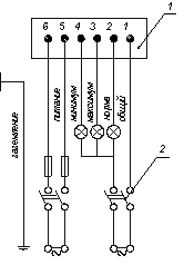 Схема электрических соединений термометров ТГП-16СгВ3Т4, ТКП-16СгВ3Т4