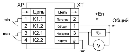 Схема подключения манометров ДМ5002 - ДМ5002В и ДМ5002Г